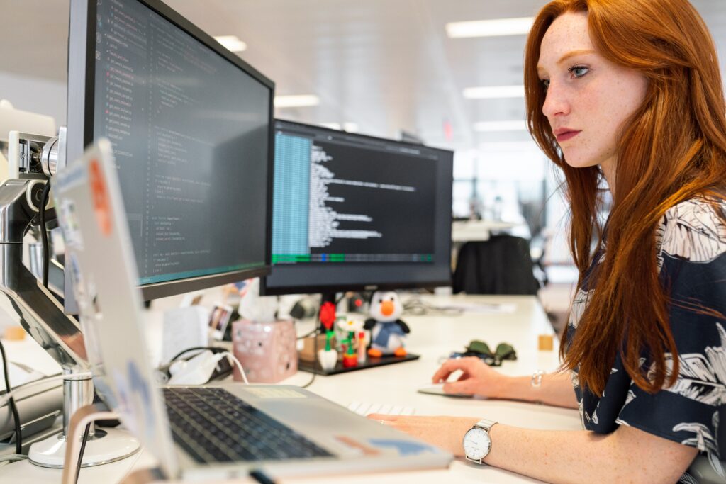 Woman Engineer on Computer